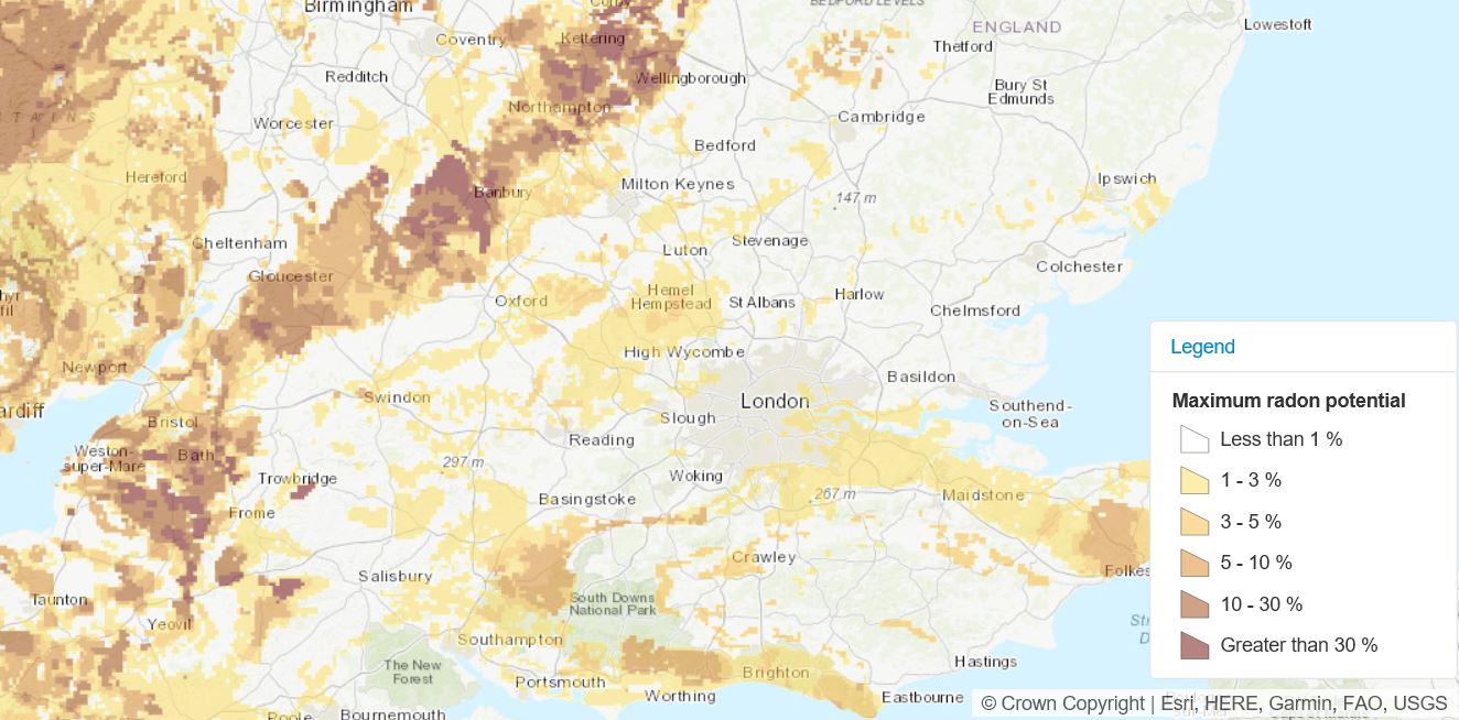 Image of the UK radon atlas.