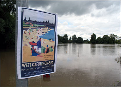 Image of a flooded allotments.